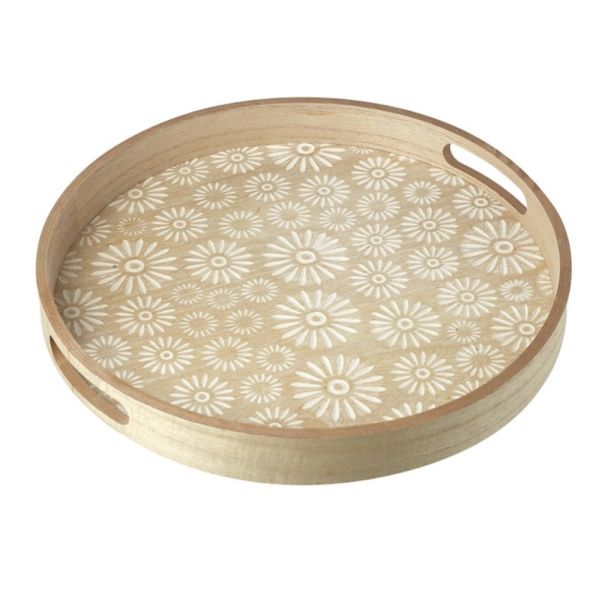 Wood Round Tray 35cm